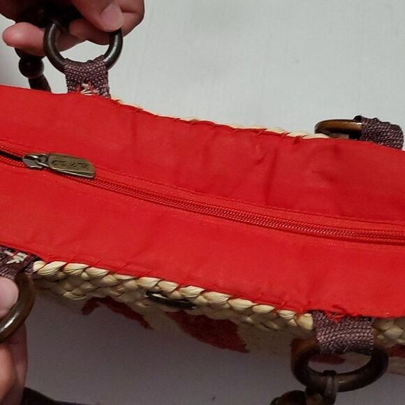 Sun N Sand Stripped Large Boho Beach Straw Tote Bag - Picture 5 of 7